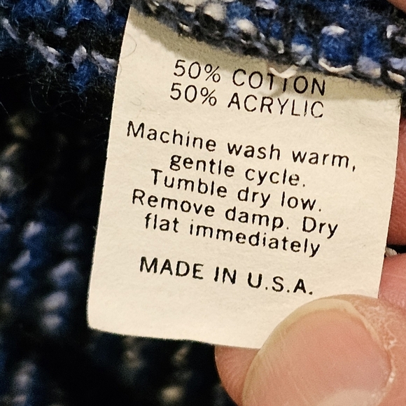 Vintage 80s J.J. Cochran Large Bold Pattern Sweater Rare Retro Statement Preppy - Picture 5 of 7